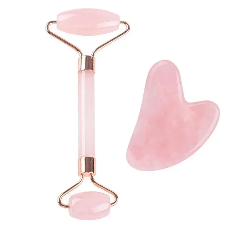 Natural Jade Facial Roller and Gua Sha Set